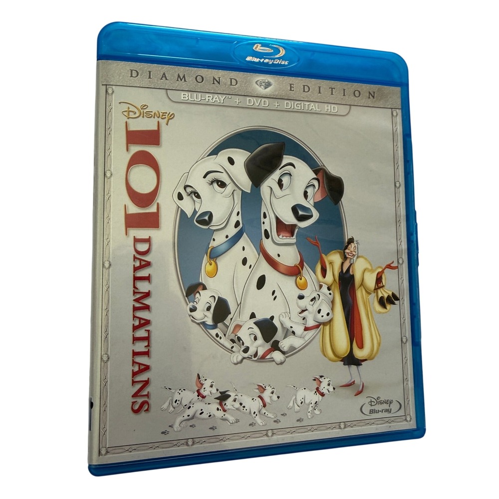 Disney 101 Dalmatians Diamond Edition Blu-ray DVD 2-Disc Set Animated Movie